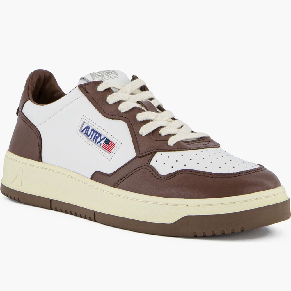 NWT Autry Action Shoes Medalist Low Brown/White Lowtop
